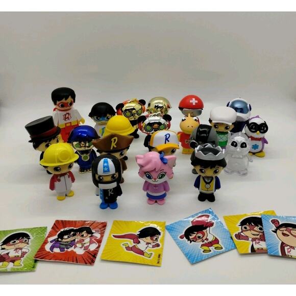Ryan's World Lot 21 Figures Alpha Lexa, Robo Panda, Gus the Gummy Gator & More! - Picture 1 of 5